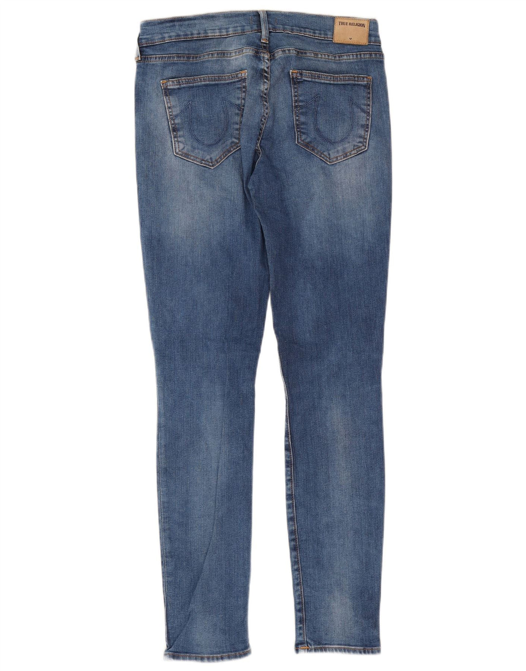 True Religion Blugi slim pentru femei cu talie medie L29 L29 bumbac albastru