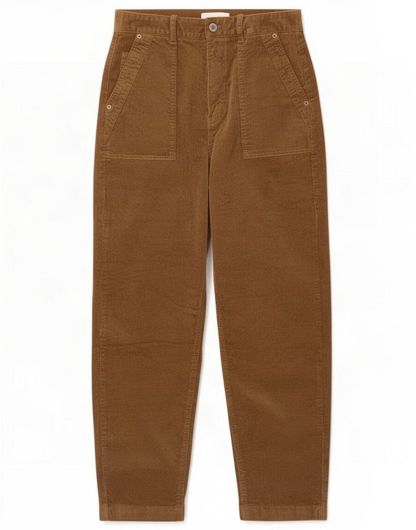 Marks & Spencer Pantaloni drepti din velur pentru femei UK 10 Small W28 L24 Maro