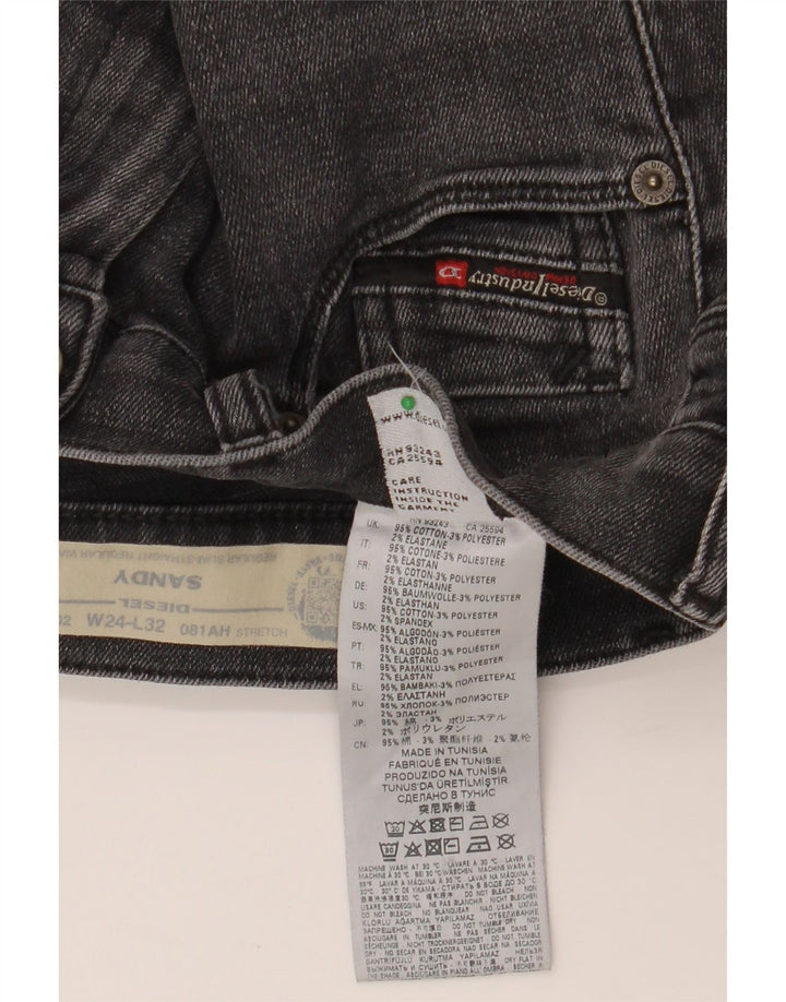 DIESEL Blugi drepți pentru femei Sandy Regular Slim Fit W24 L32 bumbac gri