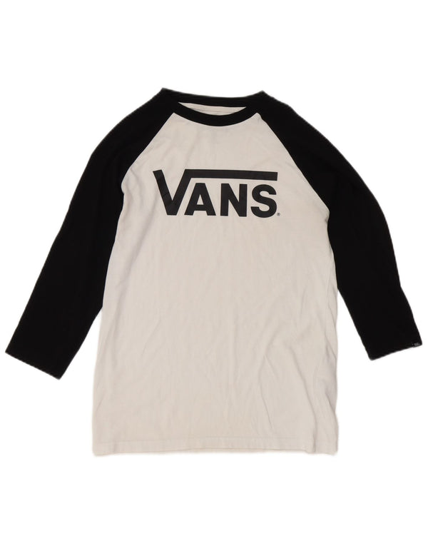 Vans Boys Graphic Top mânecă 3/4 12-13 ani, mare, alb, bloc de culoare
