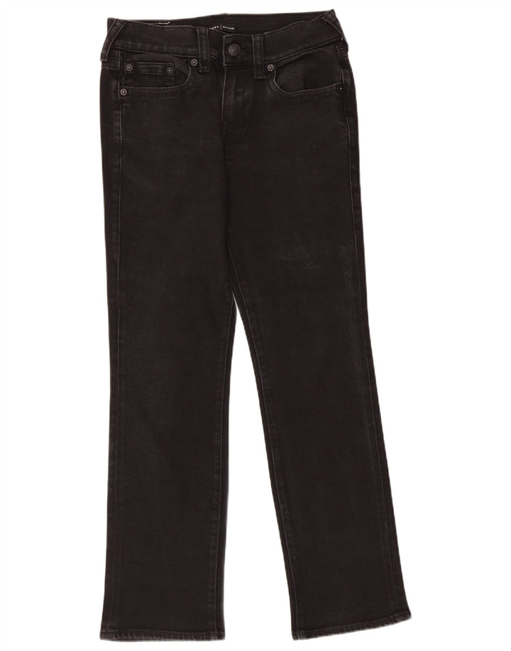 TRUE RELIGION Blugi drepti pentru bărbați Ricky, cu tăiere relaxată, W29 L30, bumbac negru