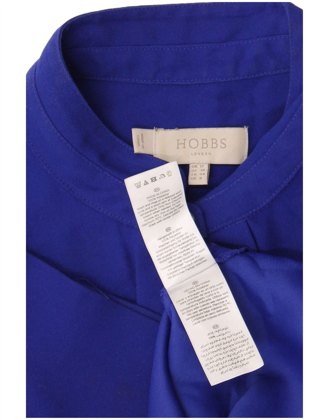 Rochie Hobbs pentru femei în linie A UK 12 Poliester albastru mediu