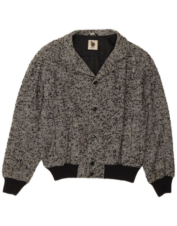 Jachetă Bomber pentru bărbați Bignami UK 42 XL Lână gri Herringbone