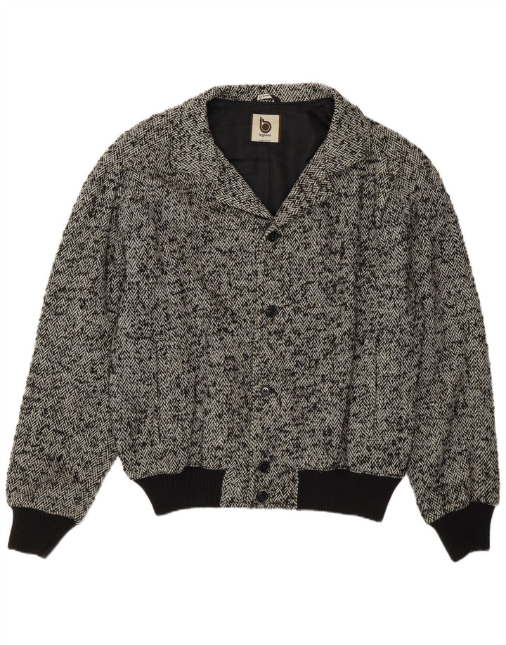 Jachetă Bomber pentru bărbați Bignami UK 42 XL Lână gri Herringbone