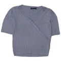 Bluză Crop Top pentru femei Marks & Spencer UK 12 Medium Blue Viscose