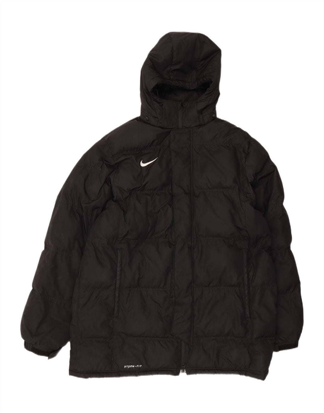 Jachetă căptușită cu glugă pentru bărbați Nike Storm-Fit UK 40 Poliester negru mare