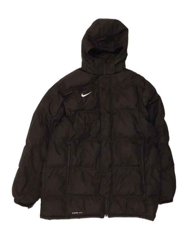 Jachetă căptușită cu glugă pentru bărbați Nike Storm-Fit UK 40 Poliester negru mare