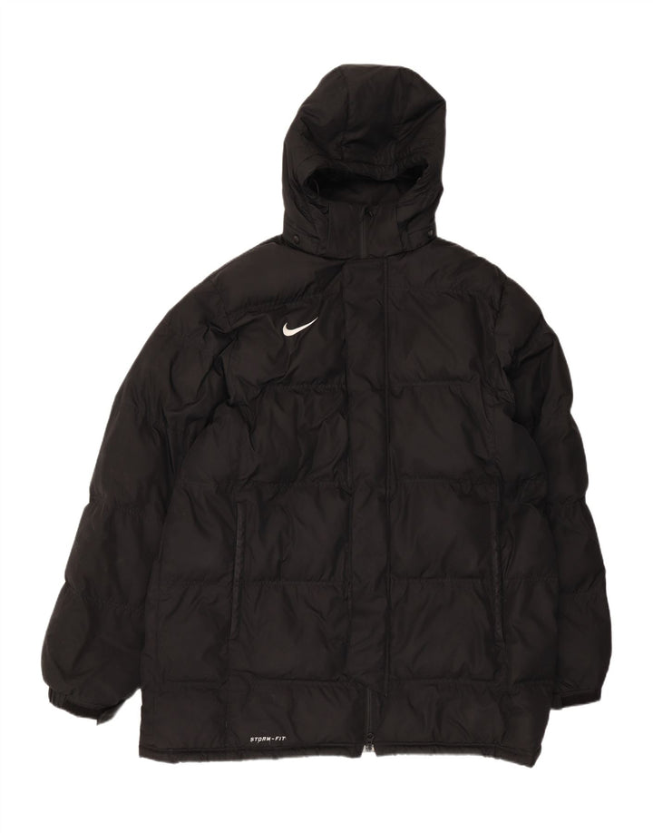 Jachetă căptușită cu glugă pentru bărbați Nike Storm-Fit UK 40 Poliester negru mare