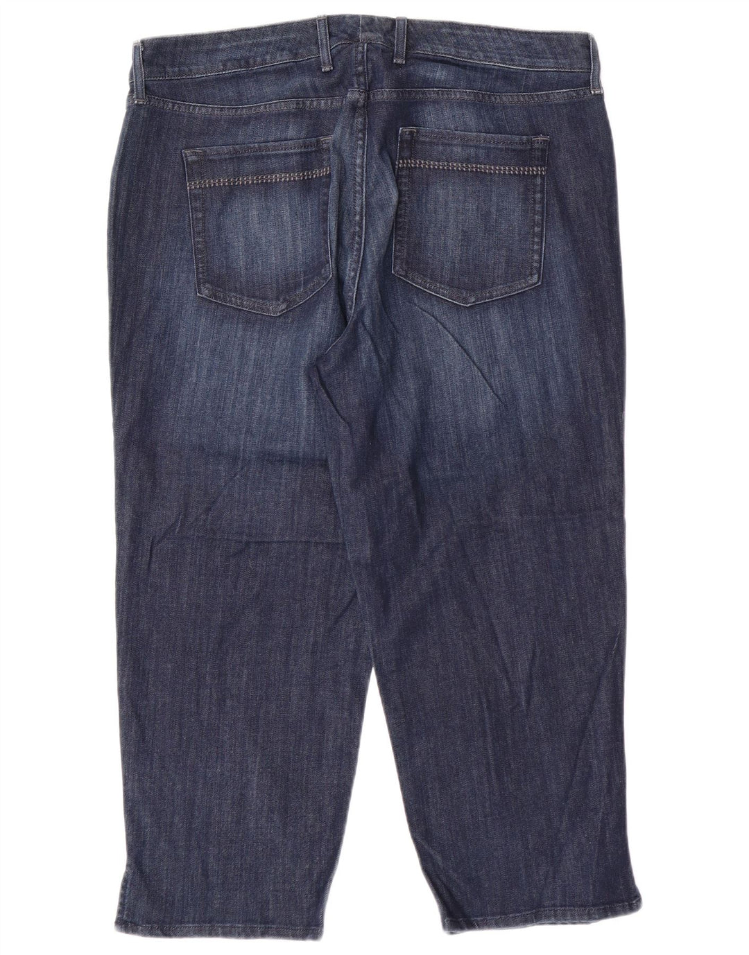 EDDIE BAUER blugi capri curbat pentru femei US 16 2XL W38 L23 albastru bumbac