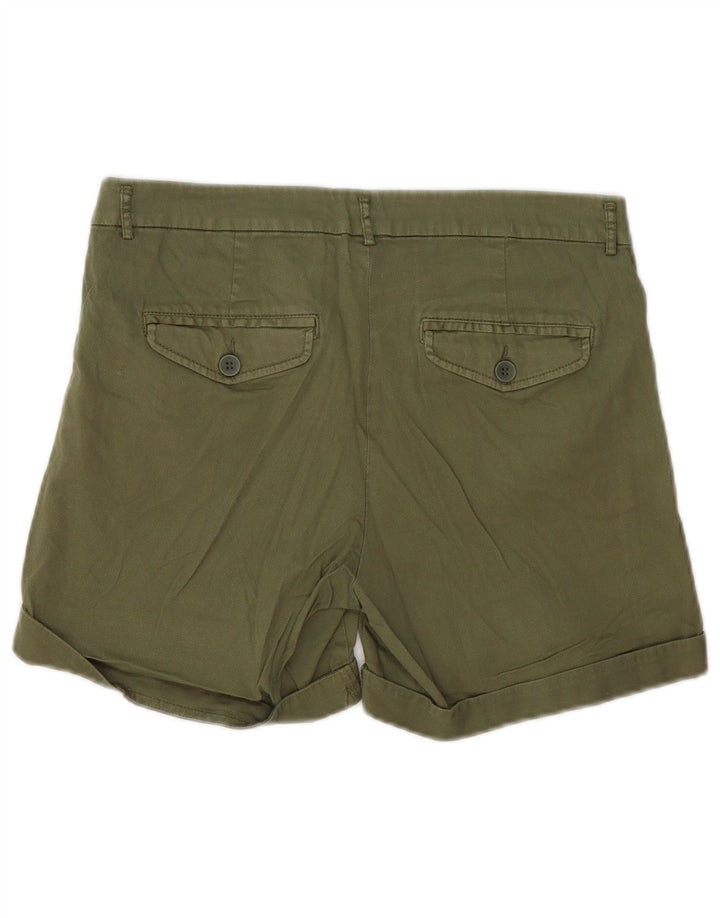 Pantaloni scurti chino pentru femei BENETTON UK 10 Small W30 Khaki Bumbac