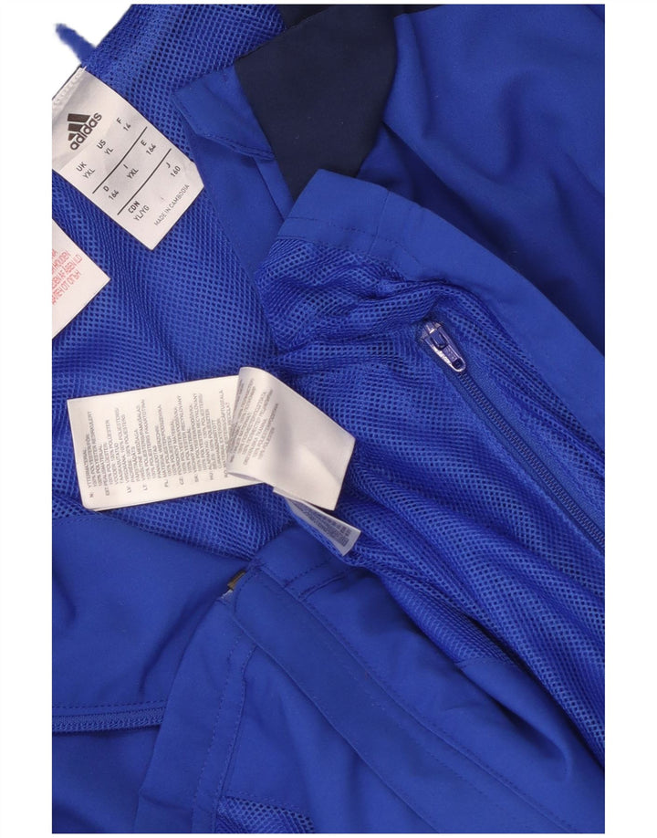 Jachetă de top pentru trening Adidas băieți 15-16 ani XL albastru poliester color bloc