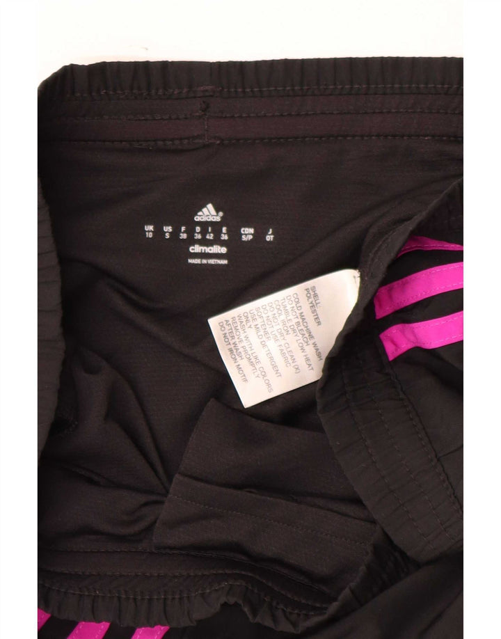 Pantaloni scurți sport Climalite Adidas pentru femei UK 10 Poliester negru mic
