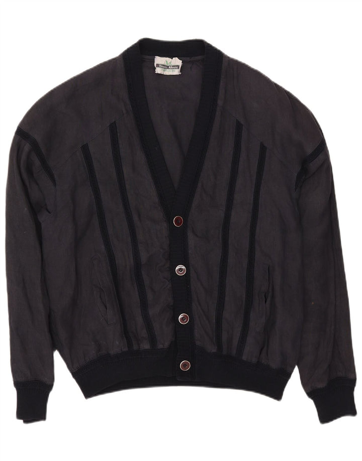 Bomber vintage pentru bărbați UK 40 mare, in dungi, albastru marin