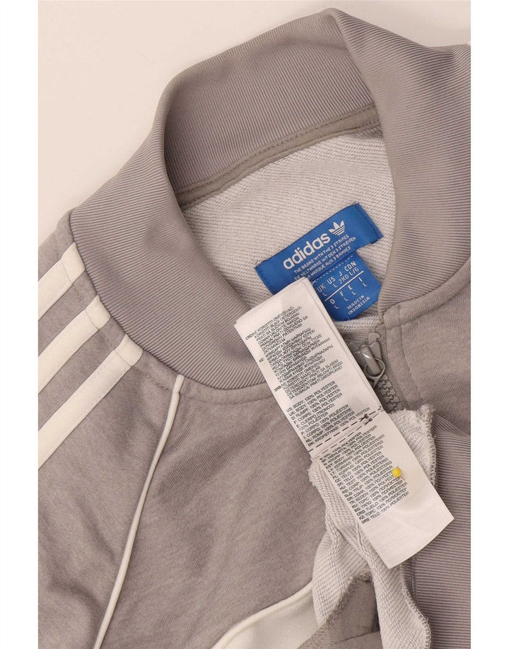 Jachetă de trening pentru bărbați Adidas, mare, gri, poliester color bloc