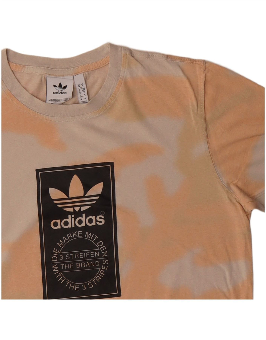 Tricou grafic pentru bărbați Adidas Top Mediu Portocaliu Tie Dye Bumbac