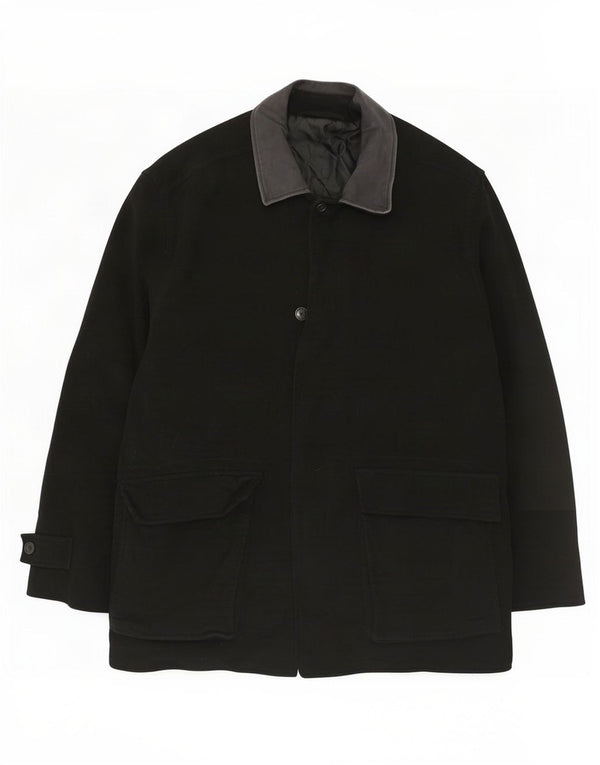 Palton pentru bărbați Marks & Spencer UK 44 2XL bumbac negru
