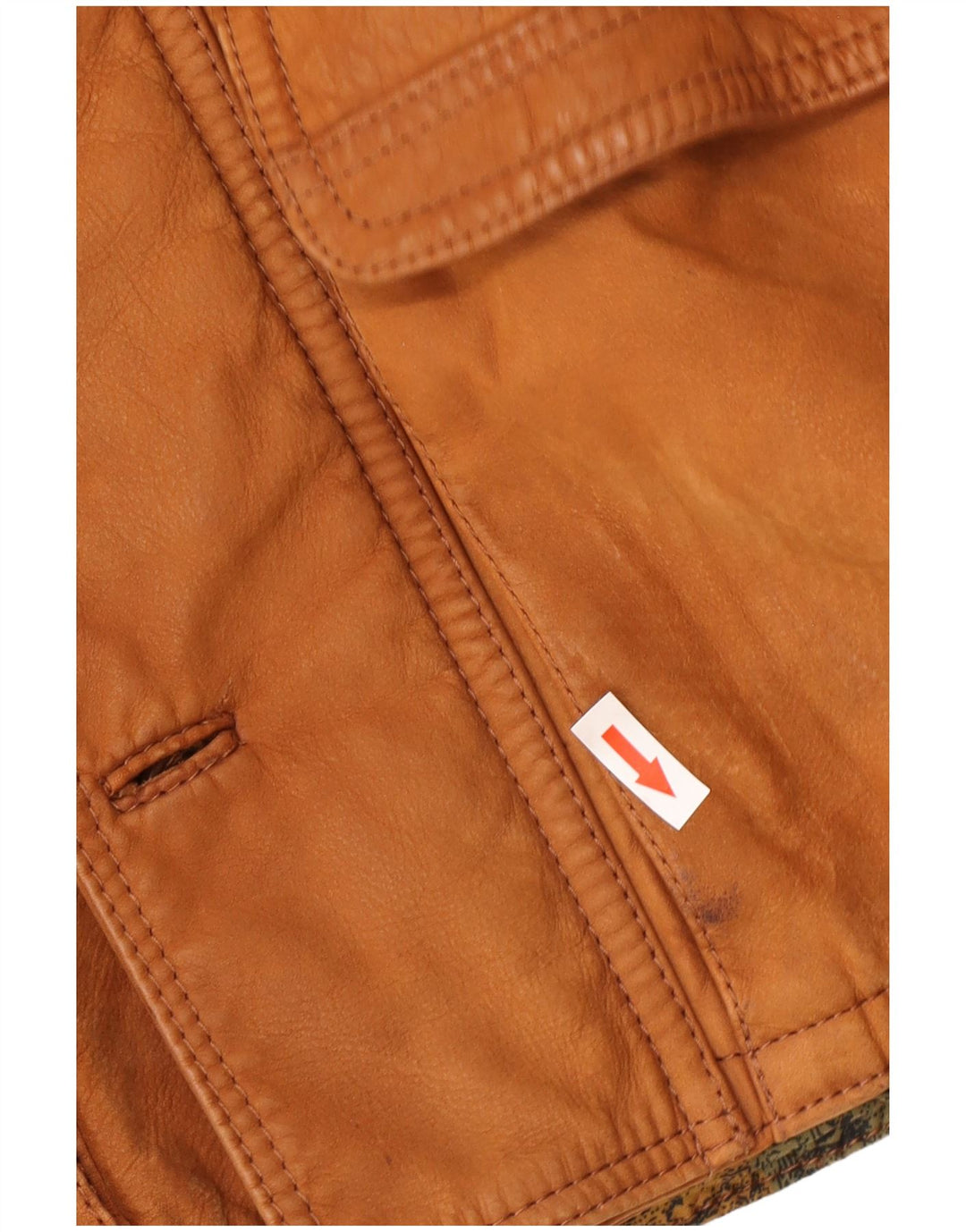 Geacă de piele vintage pentru bărbați IT 54 2XL maro