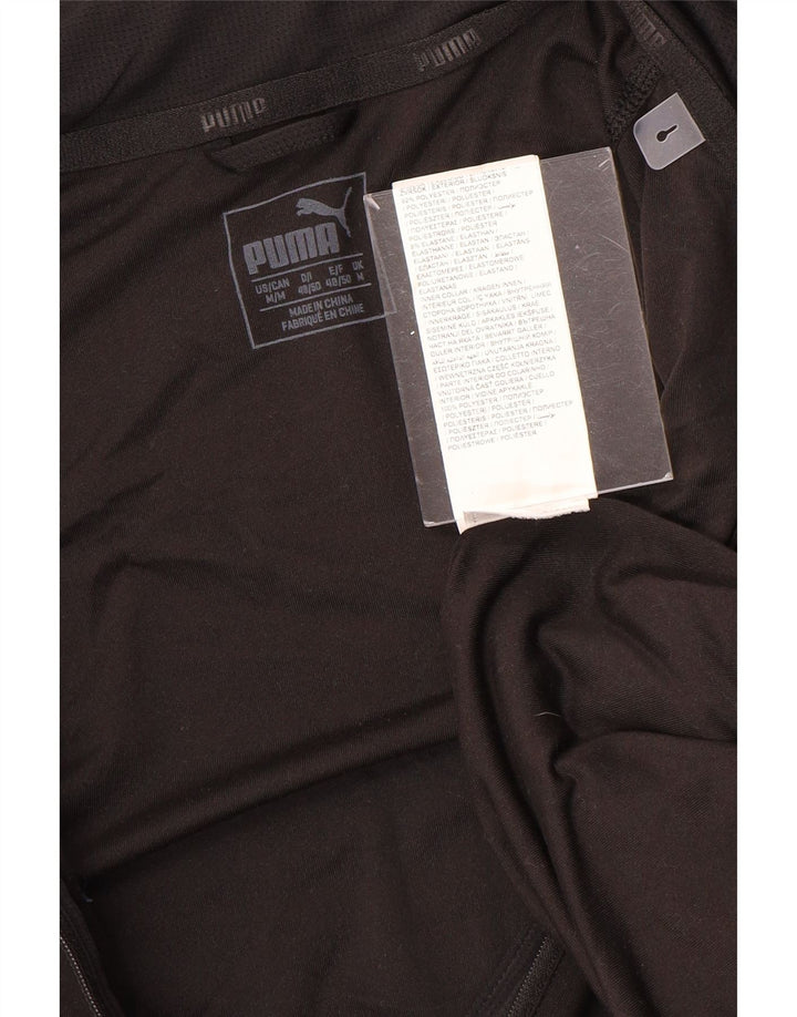 Trening PUMA pentru bărbați, cu fermoar, cu gât, cu pulover, colorat, mediu, negru