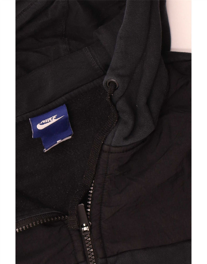 Pulover Nike Graphic Zip pentru bărbați, bumbac mediu negru