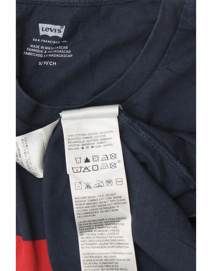 Tricou grafic pentru bărbați Levi's Top mic din bumbac bleumarin