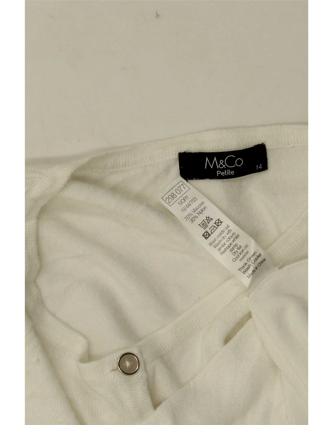 Jumper bolero mic pentru femei M&Co UK 14 Medium White Viscose