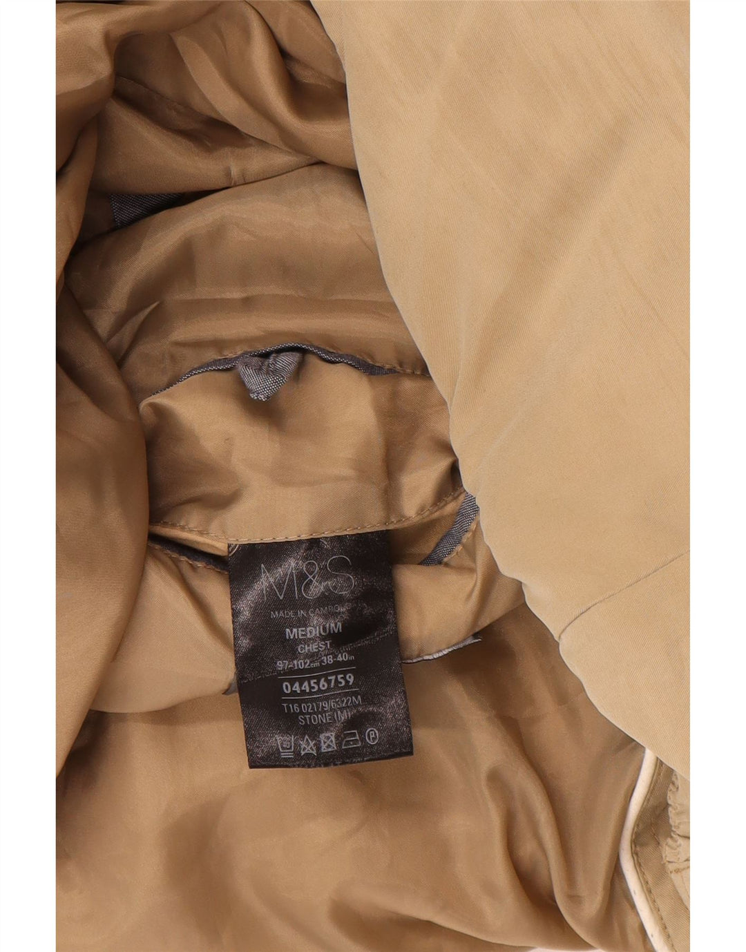 Geacă Bomber pentru bărbați Marks & Spencer UK 38 Medium Bej Poliamidă