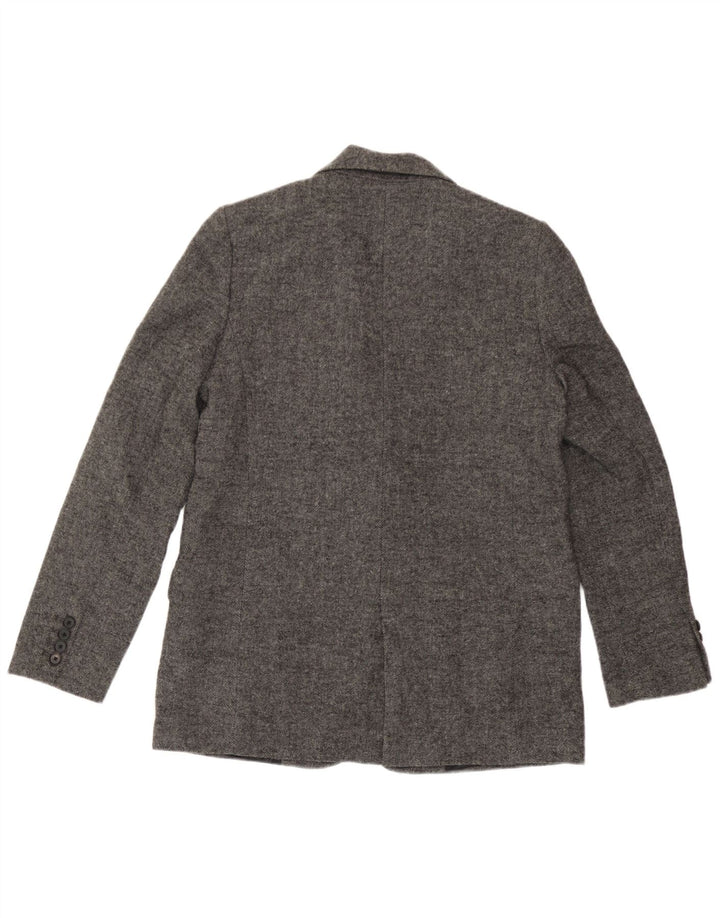 Sacou blazer pentru femei Zara, cu 1 nasture, UK 10, gri, poliester, în schemă