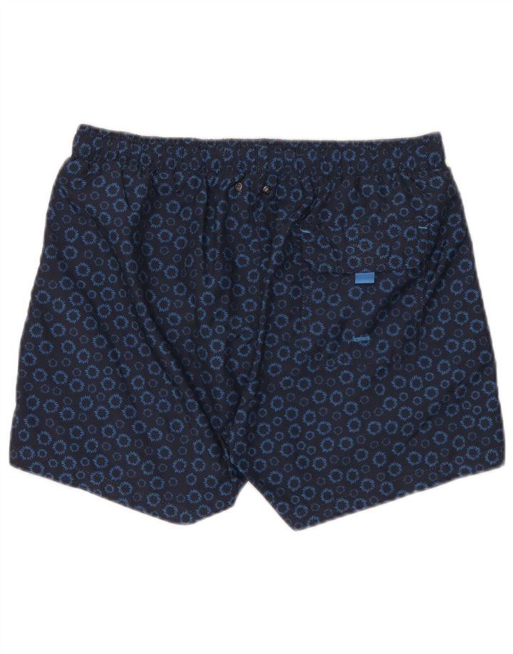 Pantaloni scurți de înot Gutteridge pentru bărbați, poliester floral, albastru marin mediu