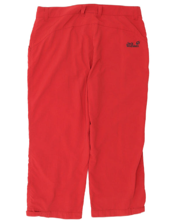Jack Wolfskin Pantaloni Capri pentru drumeții pentru femei UK 12/14 Medium W32 L22 Roșu