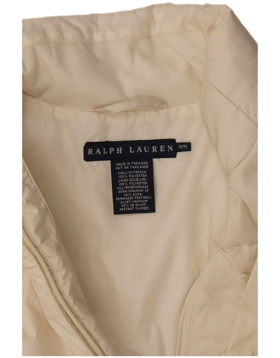 Jachetă căptușită pentru femei Ralph Lauren UK 14 Poliester alb mediu mediu
