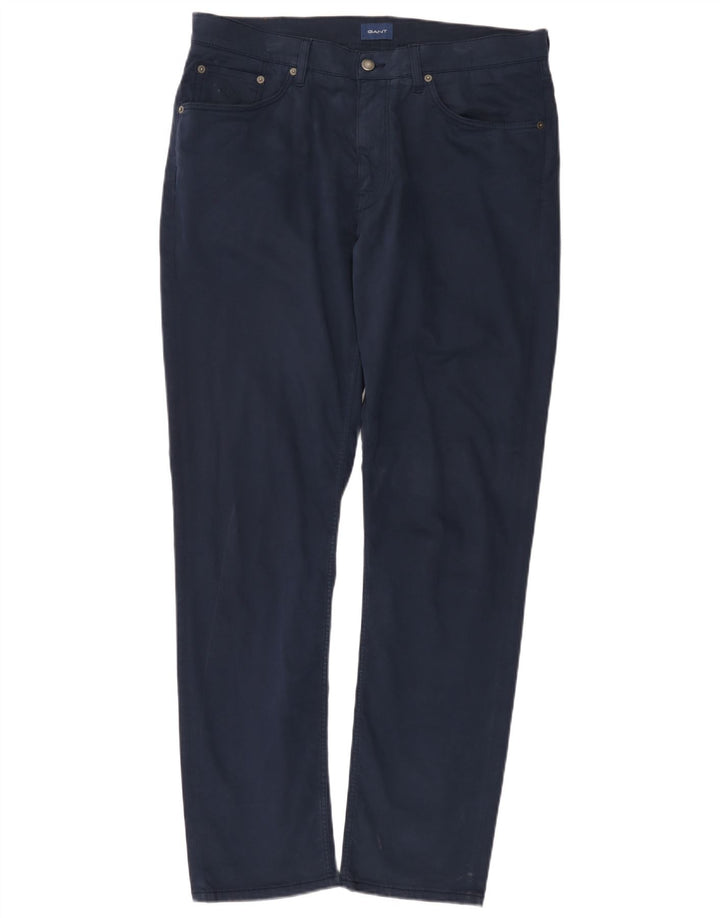 Pantaloni casual pentru bărbați GANT Hayes Slim L36 L34 Bumbac bleumarin