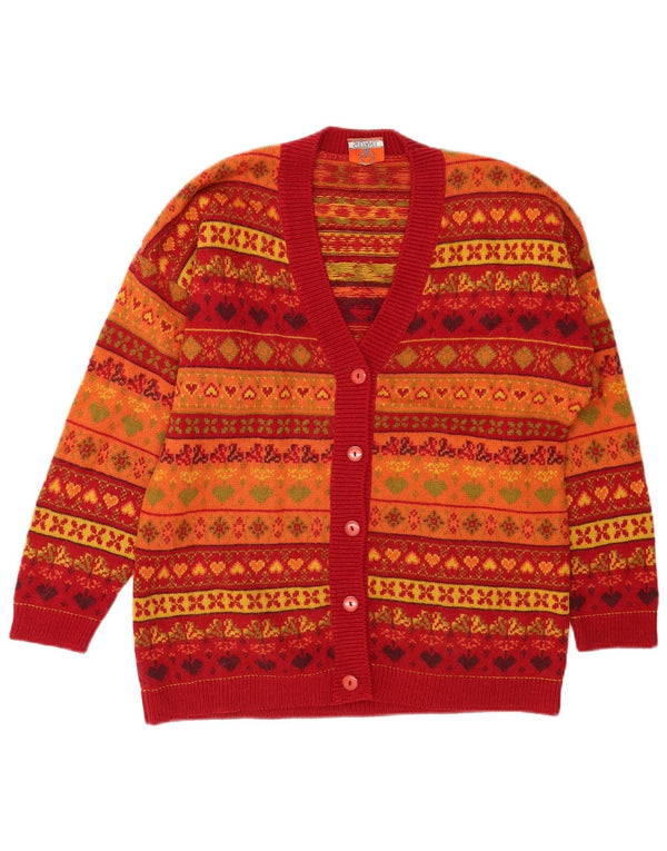 Pulover cardigan pentru femei Stefanel UK 16 Large Multicolor Fair Isle