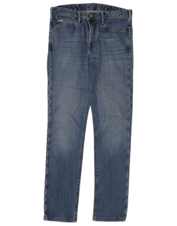 Blugi subțiri pentru bărbați Emporio Armani W31 L30 Bumbac albastru
