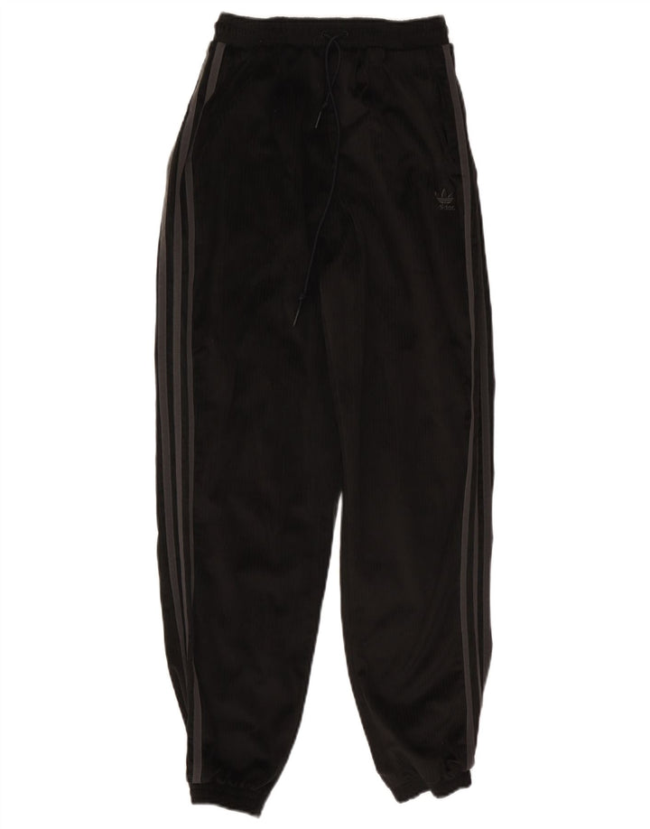Pantaloni de trening Adidas pentru femei Joggeri UK 8 Poliester negru mic