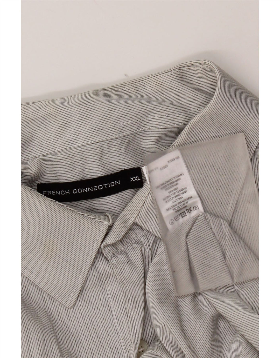 Cămașă pentru bărbați French Connection 2XL, bumbac cu dungi gri