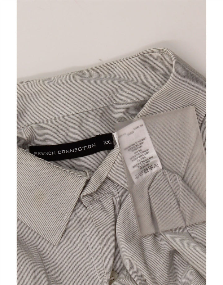 Cămașă pentru bărbați French Connection 2XL, bumbac cu dungi gri