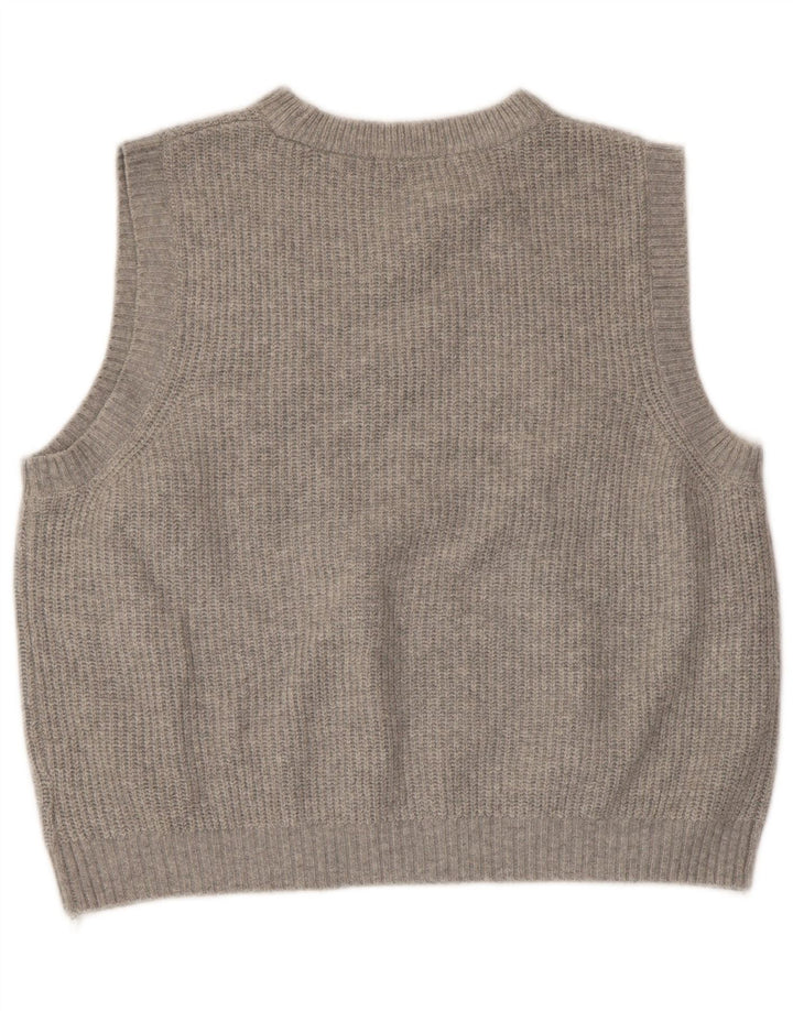 Marks & Spencer Womens Oversized Vest Tank Top UK 16 Large Gri Poliester