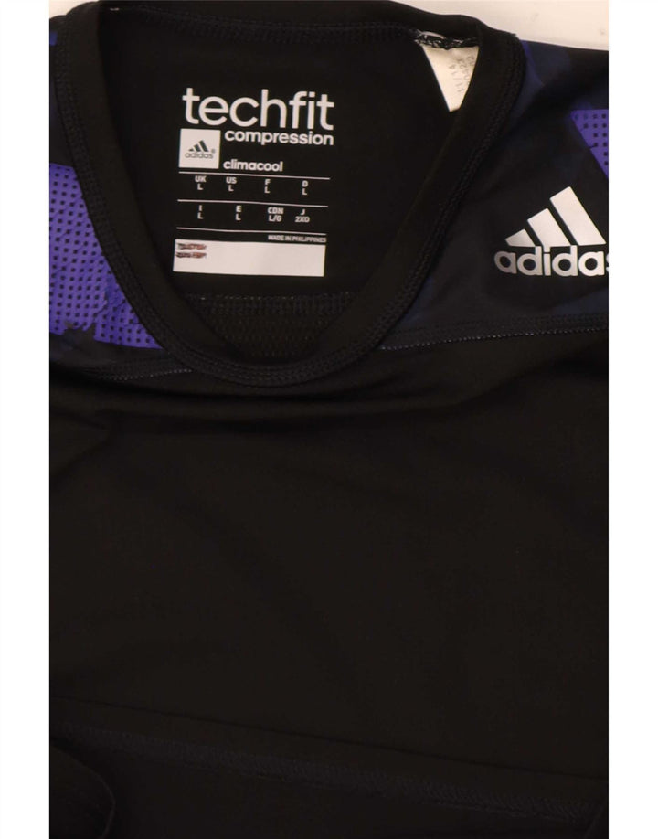 Adidas pentru bărbați Climacool Top cu mânecă 3/4 mare, negru, colorblock