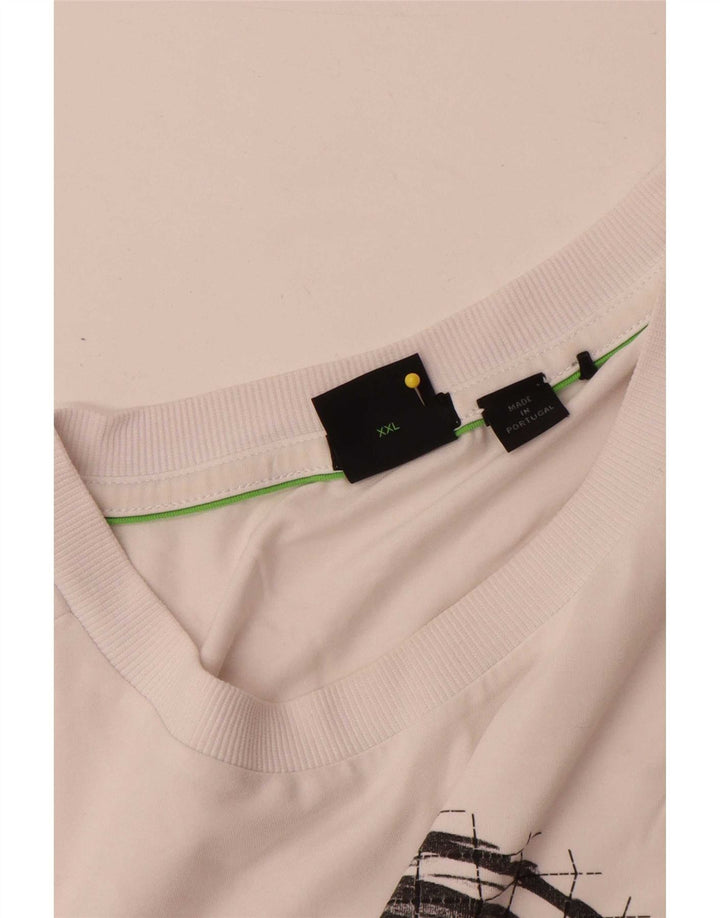 Tricou grafic pentru bărbați Hugo Boss Top 2XL Alb