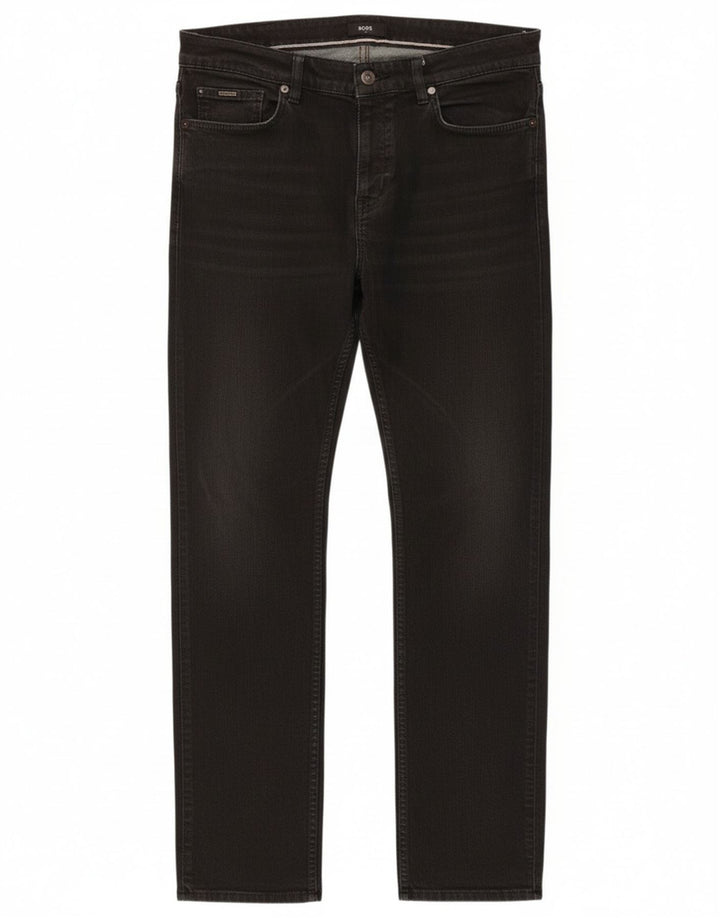 Blugi slim pentru bărbați Hugo Boss W36 L32 bumbac negru
