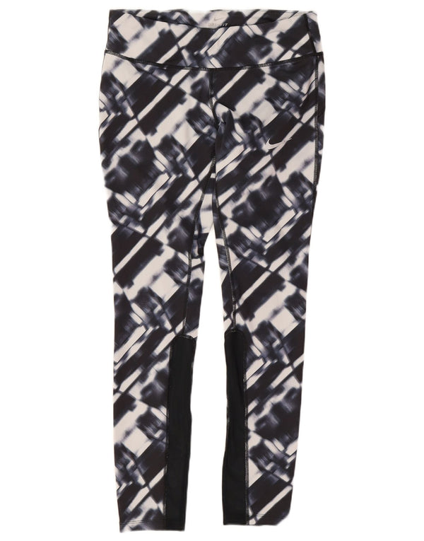 Leggings Nike Dri Fit pentru femei UK 12 Medium Bleumarin Poliester geometric