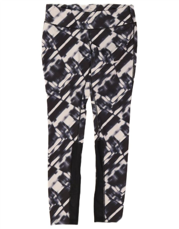 Leggings Nike Dri Fit pentru femei UK 12 Medium Bleumarin Poliester geometric