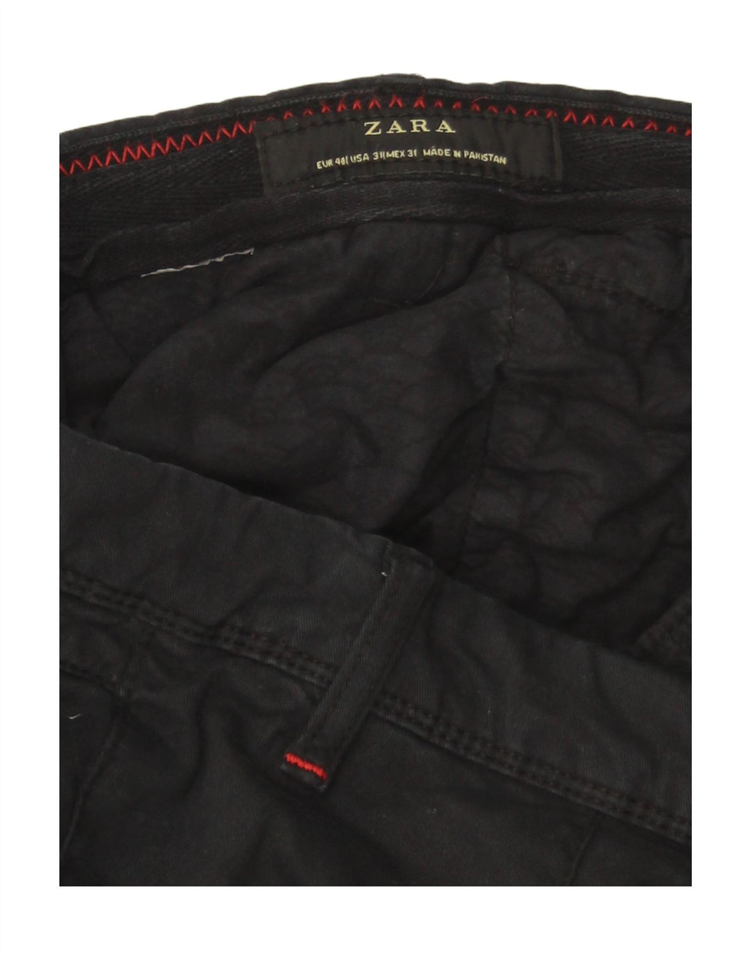 Pantaloni chino slim pentru bărbați Zara EU 40 Medium L31 L30 Negru