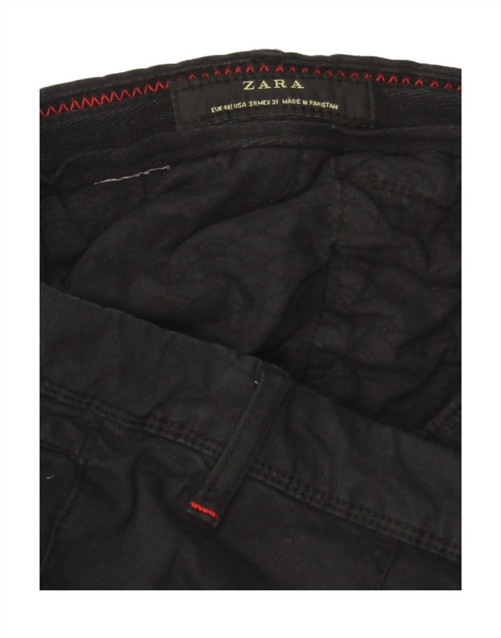 Pantaloni chino slim pentru bărbați Zara EU 40 Medium L31 L30 Negru