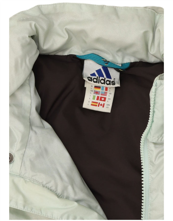 Jachetă căptușită cu grafică Adidas pentru bărbați UK 40, mare, albastru, poliester
