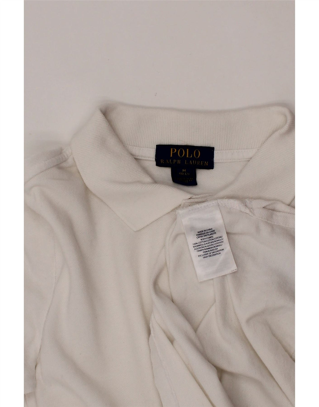 POLO RALPH LAUREN Tricou Polo Grafic 10-11 Ani Mediu Alb