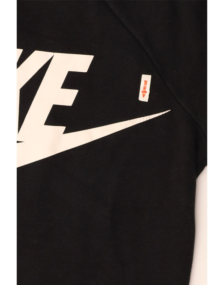 Pulover pentru damă NIKE Crop Oversized Graphic Pulover UK 10 Mic Negru