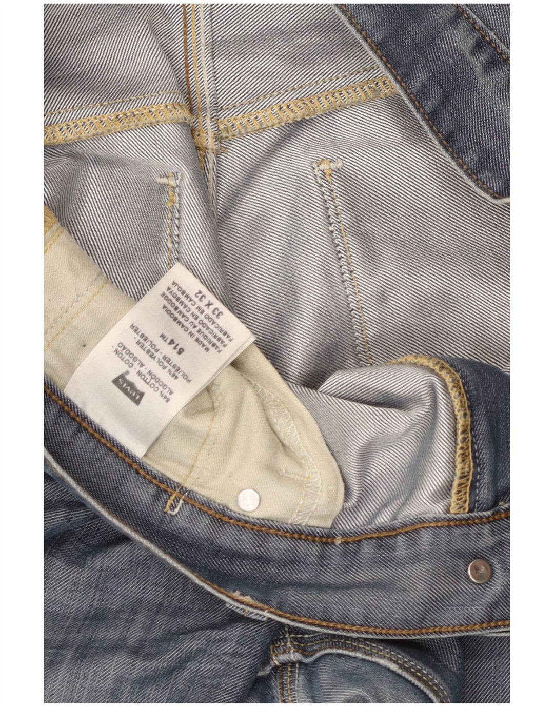 LEVI'S Blugi 514 drepti pentru bărbați W33 L32 Bumbac albastru