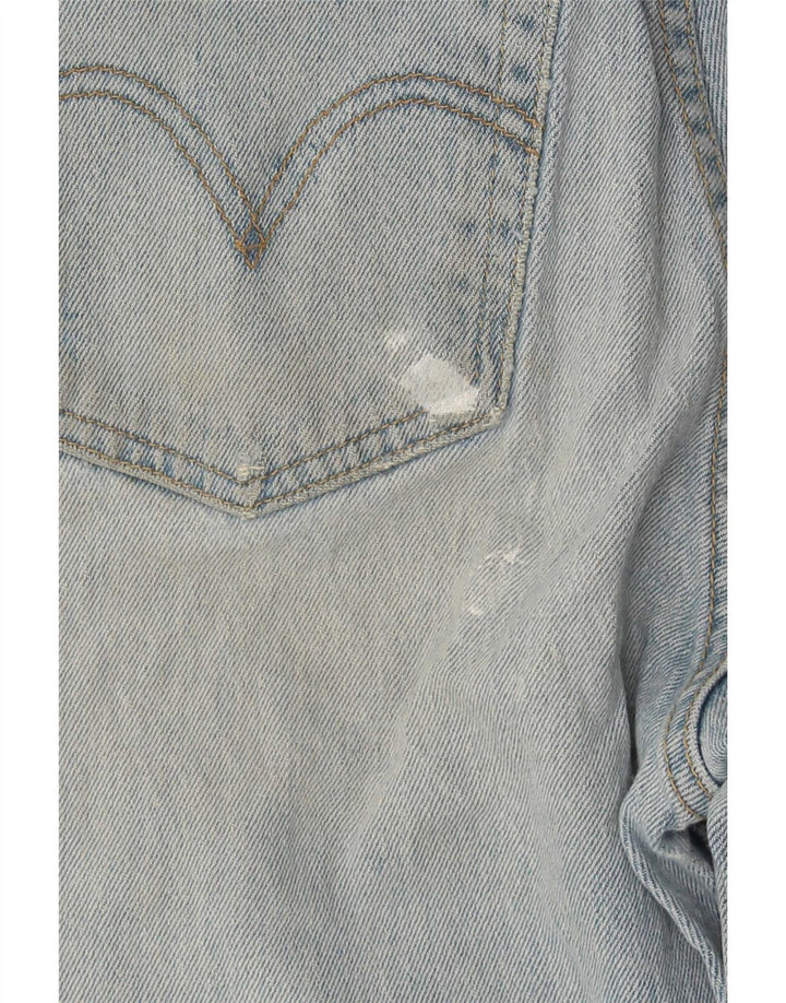 Blugi drepți distressed Ribcage Levi's pentru femei L27 L29 Bumbac albastru