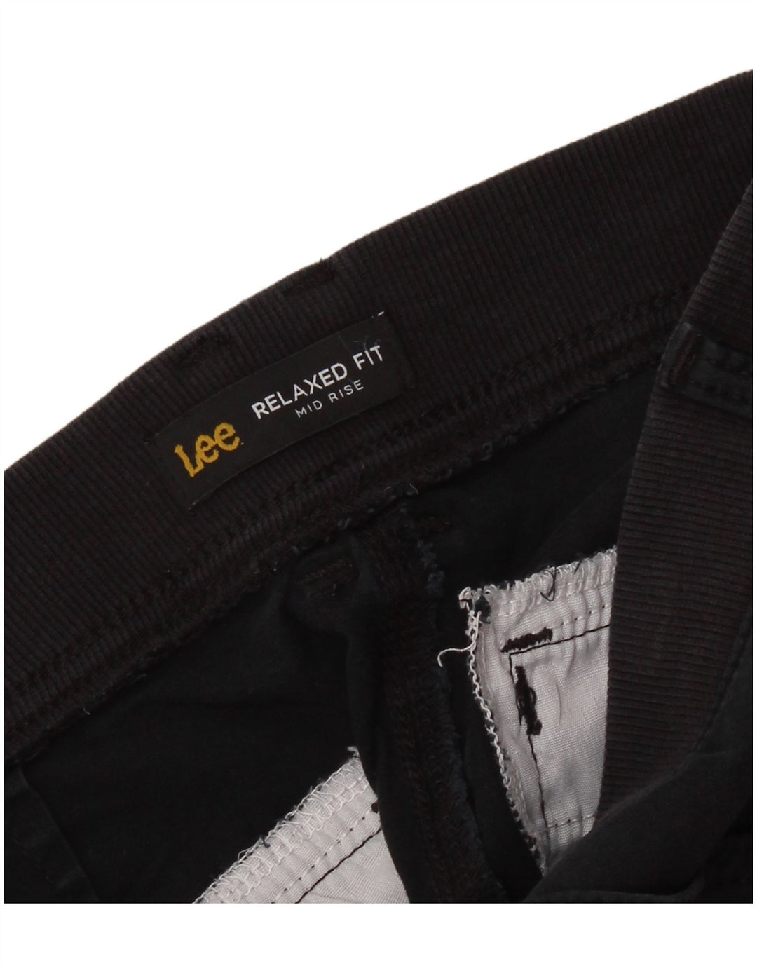 Pantaloni scurti cargo cu talie medie LEE pentru femei, cu talie medie, W34, negru
